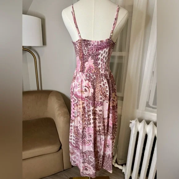 Angie | Twist Front Printed Midi Dress - Picture 5 of 6